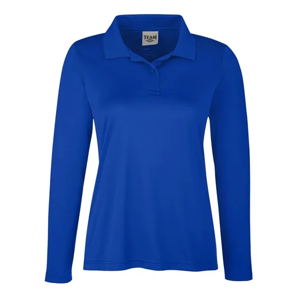 Team 365 Women's Zone Performance Long Sleeve Polo - Team 365 Women's Zone Performance Long Sleeve Polo - Image 11 of 12