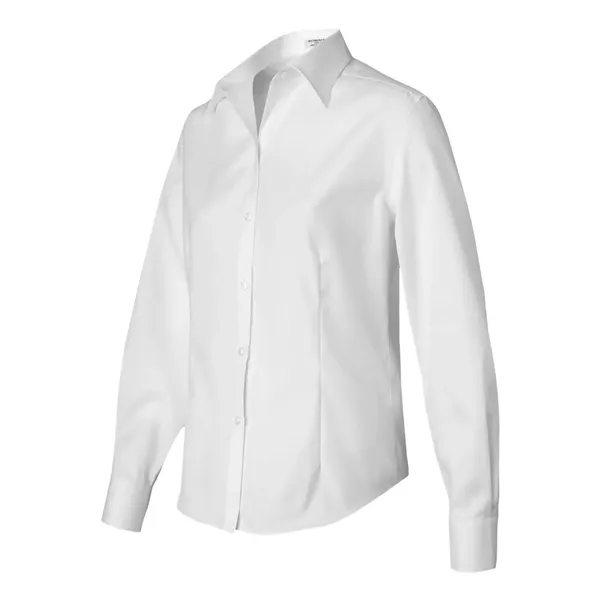 Van Heusen Women's Non-Iron Pinpoint Oxford Shirt - Van Heusen Women's Non-Iron Pinpoint Oxford Shirt - Image 5 of 6