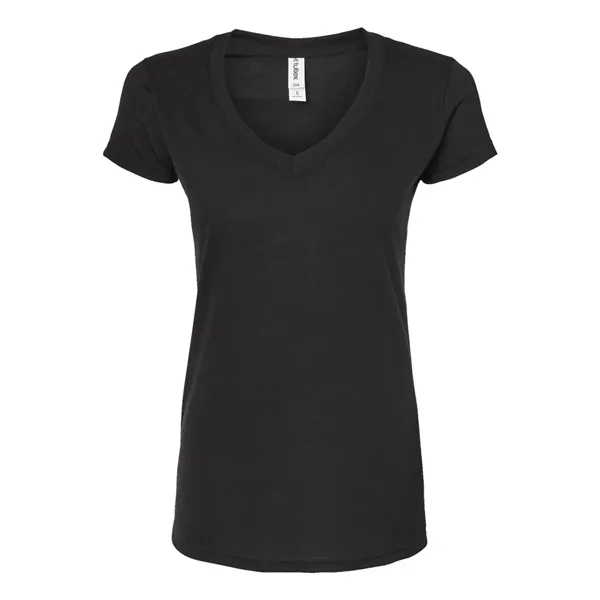 Custom Tultex Women's Poly-Rich V-Neck T-Shirt