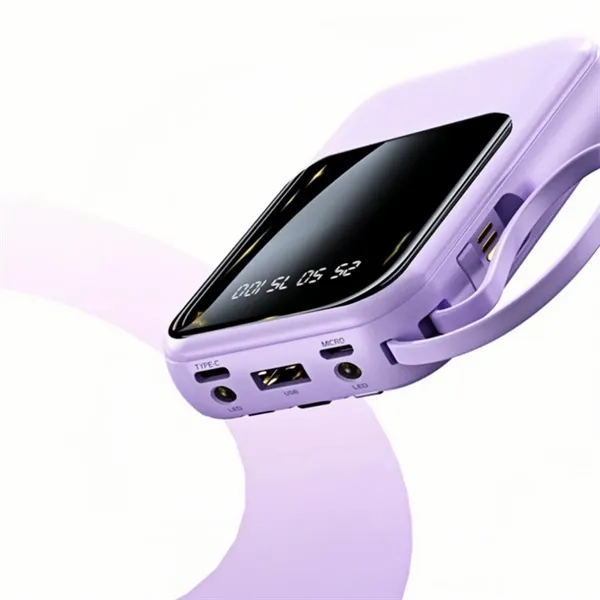 10000mAh 20W Fast Charge Power Bank with Cables - 10000mAh 20W Fast Charge Power Bank with Cables - Image 3 of 5