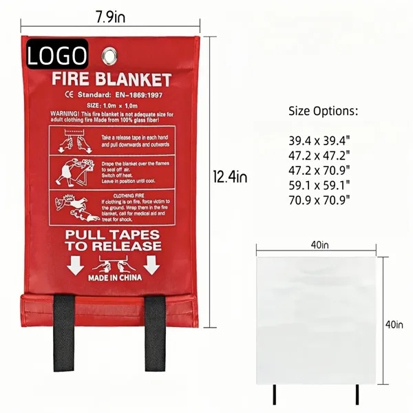 Emergency Fire Blanket for Home Safety - Emergency Fire Blanket for Home Safety - Image 1 of 5