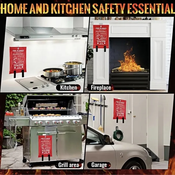 Emergency Fire Blanket for Home Safety - Emergency Fire Blanket for Home Safety - Image 4 of 5