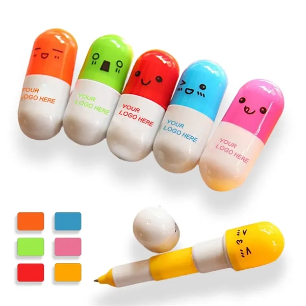 Telescopic Capsule Shape Ballpoint Pen - Telescopic Capsule Shape Ballpoint Pen - Image 1 of 1