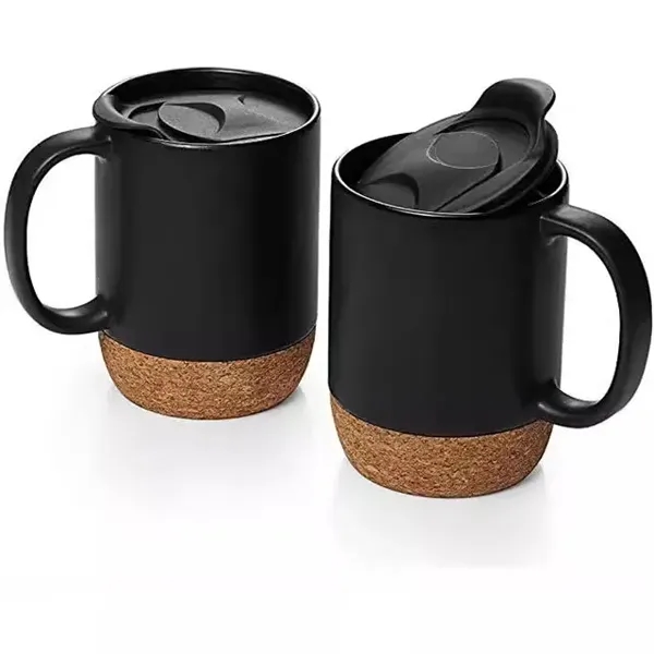 12 oz Coffee Mug with Lid and Insulated Cork Bottom - 12 oz Coffee Mug with Lid and Insulated Cork Bottom - Image 3 of 4