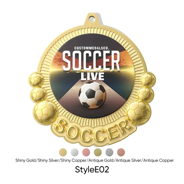 UV Printed Soccer Medals - UV Printed Soccer Medals - Image 4 of 21