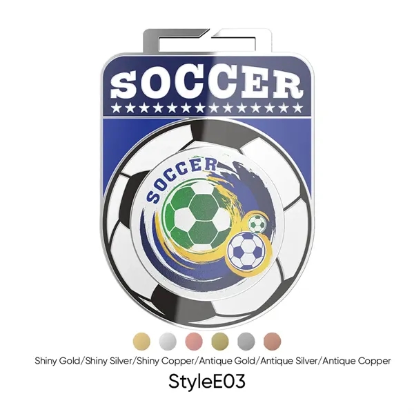 UV Printed Soccer Medals - UV Printed Soccer Medals - Image 6 of 21