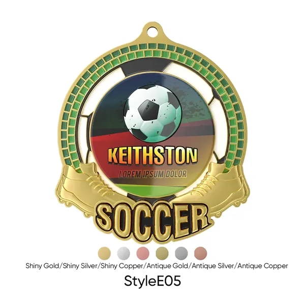 UV Printed Soccer Medals - UV Printed Soccer Medals - Image 10 of 21