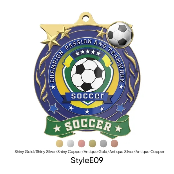 UV Printed Soccer Medals - UV Printed Soccer Medals - Image 18 of 21