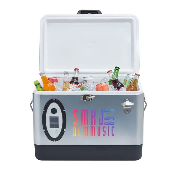Sasquatch 54QT Bluetooth Music Cooler, Front & Top Imprint - Sasquatch 54QT Bluetooth Music Cooler, Front & Top Imprint - Image 3 of 5