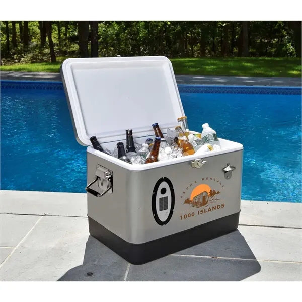 Sasquatch 54QT Bluetooth Music Cooler, Front & Top Imprint - Sasquatch 54QT Bluetooth Music Cooler, Front & Top Imprint - Image 5 of 5