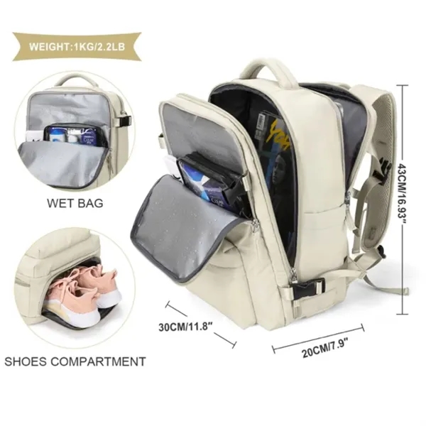 Large Ati-theft Travel Backpack w/ USB Port Laptop Bags - Large Ati-theft Travel Backpack w/ USB Port Laptop Bags - Image 3 of 3