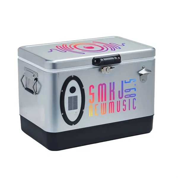 Sasquatch 54QT Bluetooth Music Cooler, Front & Top Imprint