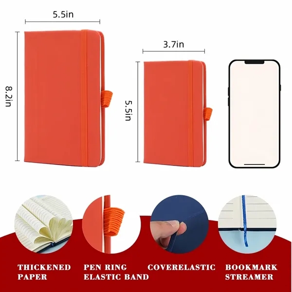 Custom A5 Hardcover Notebook With Elastic Band Closure - Custom A5 Hardcover Notebook With Elastic Band Closure - Image 2 of 5
