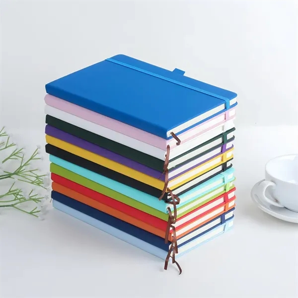 Custom A5 Hardcover Notebook With Elastic Band Closure - Custom A5 Hardcover Notebook With Elastic Band Closure - Image 3 of 5