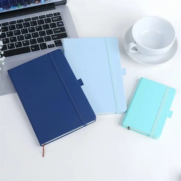 Custom A5 Hardcover Notebook With Elastic Band Closure - Custom A5 Hardcover Notebook With Elastic Band Closure - Image 4 of 5