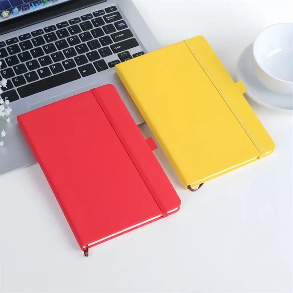 Custom A5 Hardcover Notebook With Elastic Band Closure - Custom A5 Hardcover Notebook With Elastic Band Closure - Image 5 of 5