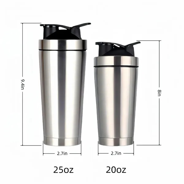 25Oz Stainless Steel Protein Shaker Bottle With Lid - 25Oz Stainless Steel Protein Shaker Bottle With Lid - Image 1 of 4