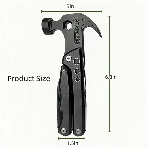 Stainless Steel Multi-Tool Hammer With Pliers & Knife - Stainless Steel Multi-Tool Hammer With Pliers & Knife - Image 1 of 6