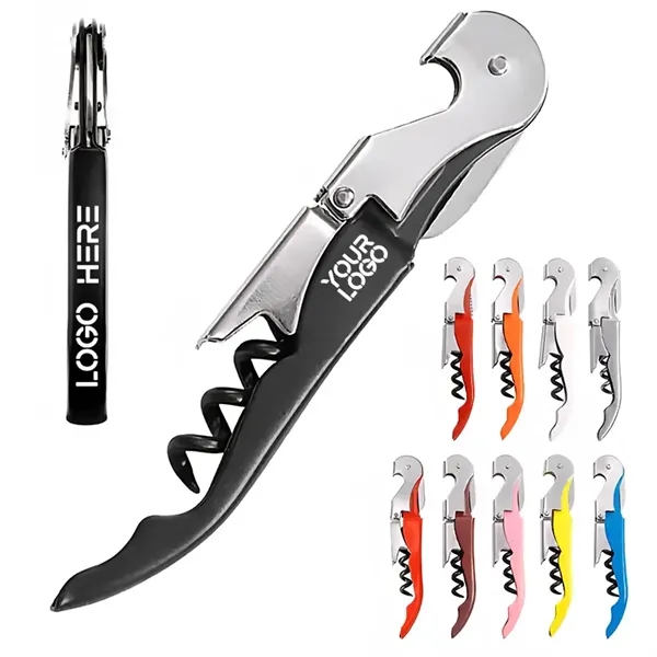 Multi-function Corkscrew Stainless Wine Bottle Opener - Multi-function Corkscrew Stainless Wine Bottle Opener - Image 0 of 6