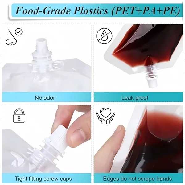 Reusable Plastic Beverage Pouch - Reusable Plastic Beverage Pouch - Image 2 of 5