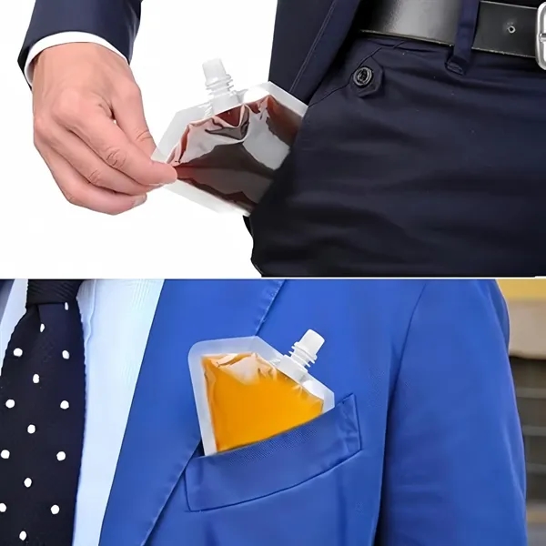 Reusable Plastic Beverage Pouch - Reusable Plastic Beverage Pouch - Image 5 of 5