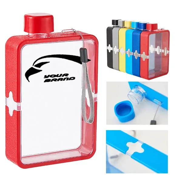 12 Oz Flat Water Bottle Travel Flask For Outdoor Sports - 12 Oz Flat Water Bottle Travel Flask For Outdoor Sports - Image 0 of 4