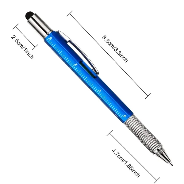 6 in 1 Multifunction Tool Pen with Ruler Stylus Screwdrivers - 6 in 1 Multifunction Tool Pen with Ruler Stylus Screwdrivers - Image 2 of 4