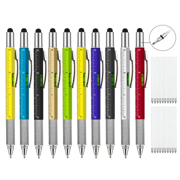 6 in 1 Multifunction Tool Pen with Ruler Stylus Screwdrivers - 6 in 1 Multifunction Tool Pen with Ruler Stylus Screwdrivers - Image 4 of 4