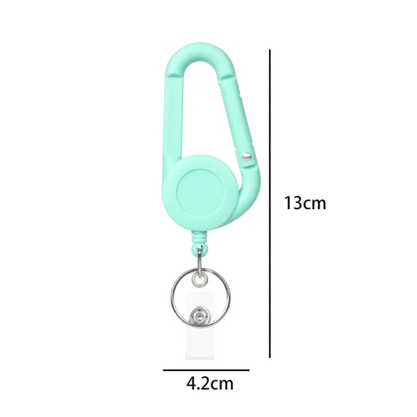 Retractable Carabiner Keychain for ID Badge Keys Reel Holder - Retractable Carabiner Keychain for ID Badge Keys Reel Holder - Image 1 of 4