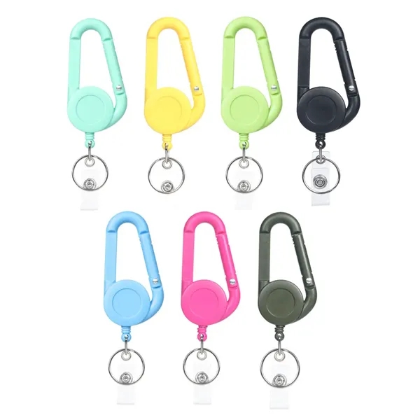 Retractable Carabiner Keychain for ID Badge Keys Reel Holder - Retractable Carabiner Keychain for ID Badge Keys Reel Holder - Image 2 of 4