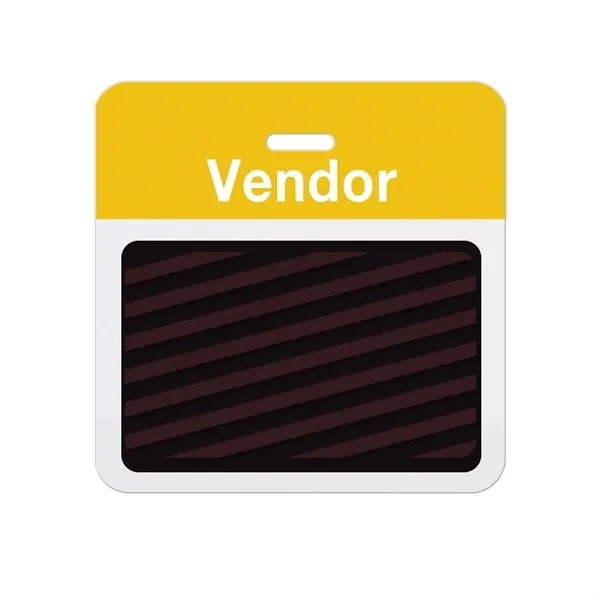 2-Part Expiring Badge Clip-On BACK PART, Vendor, Yellow - 2-Part Expiring Badge Clip-On BACK PART, Vendor, Yellow - Image 1 of 6