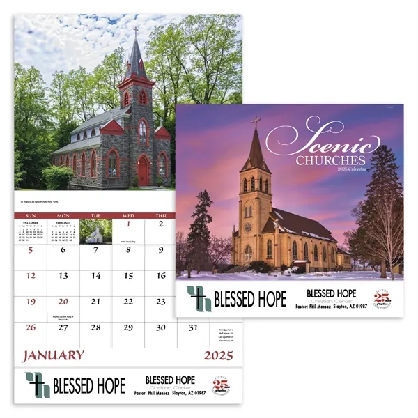 Good Value™ Scenic Churches - Stapled Calendar - Good Value™ Scenic Churches - Stapled Calendar - Image 0 of 2