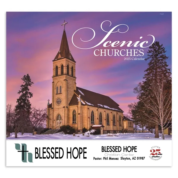 Good Value™ Scenic Churches - Stapled Calendar - Good Value™ Scenic Churches - Stapled Calendar - Image 1 of 2