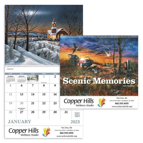 Good Value™ Scenic Memories - Spiral Calendar - Good Value™ Scenic Memories - Spiral Calendar - Image 0 of 2