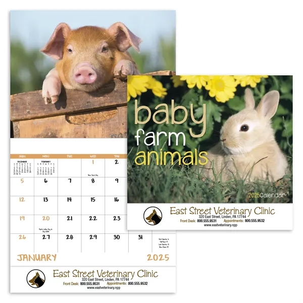 Good Value™ Baby Farm Animals - Stapled Calendar - Good Value™ Baby Farm Animals - Stapled Calendar - Image 0 of 1