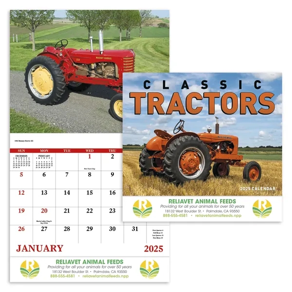 Good Value™ Classic Tractor - Stapled Calendar - Good Value™ Classic Tractor - Stapled Calendar - Image 1 of 1