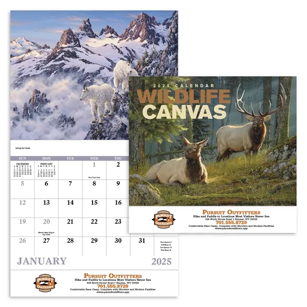 Good Value™ Wildlife Canvas - Stapled Calendar - Good Value™ Wildlife Canvas - Stapled Calendar - Image 0 of 1