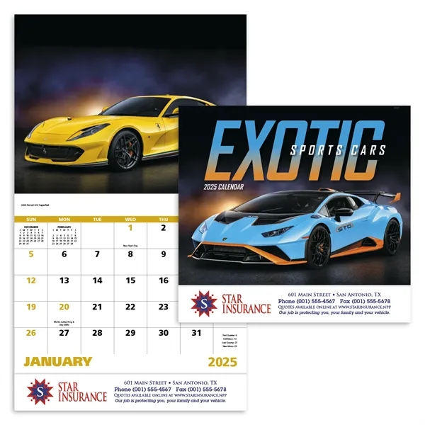 Good Value™ Exotic Sports Cars - Stapled Calendar - Good Value™ Exotic Sports Cars - Stapled Calendar - Image 0 of 2