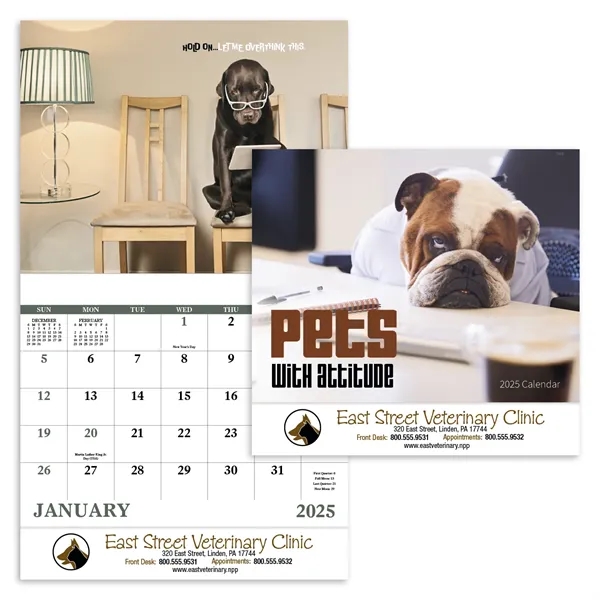 Good Value™ Pets with Attitude - Stapled Calendar - Good Value™ Pets with Attitude - Stapled Calendar - Image 0 of 1