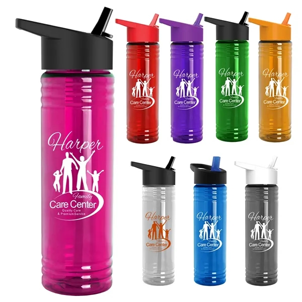 Garyline® Slim Fit Bottle with Flip-Straw Lid - 24 oz. - Garyline® Slim Fit Bottle with Flip-Straw Lid - 24 oz. - Image 0 of 8