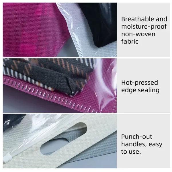 Transparent No-woven Ziplock Bag - Transparent No-woven Ziplock Bag - Image 1 of 3