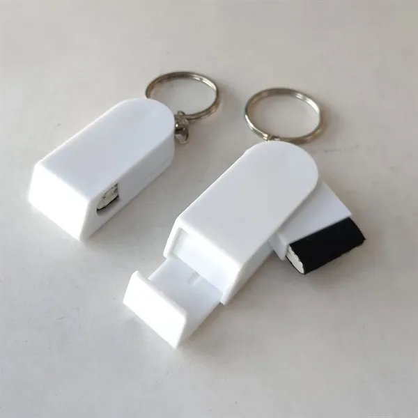 Slide-Out Phone Stand and Screen Cleaner Keychain - Slide-Out Phone Stand and Screen Cleaner Keychain - Image 4 of 6