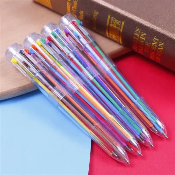 10-in-1 Rainbow Clear Transparent Journal Ballpoint Pen - 10-in-1 Rainbow Clear Transparent Journal Ballpoint Pen - Image 1 of 7