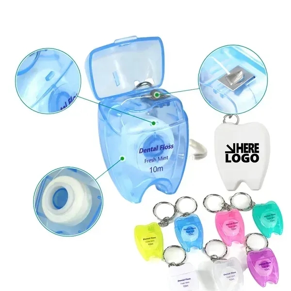 Roll 10m Dental Floss Keychain Oral Care - Roll 10m Dental Floss Keychain Oral Care - Image 0 of 1
