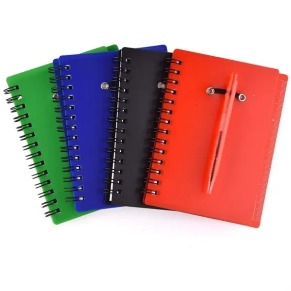 Pocket Spiral Ruler Notebook With Sticky Notes & Pen - Pocket Spiral Ruler Notebook With Sticky Notes & Pen - Image 1 of 4