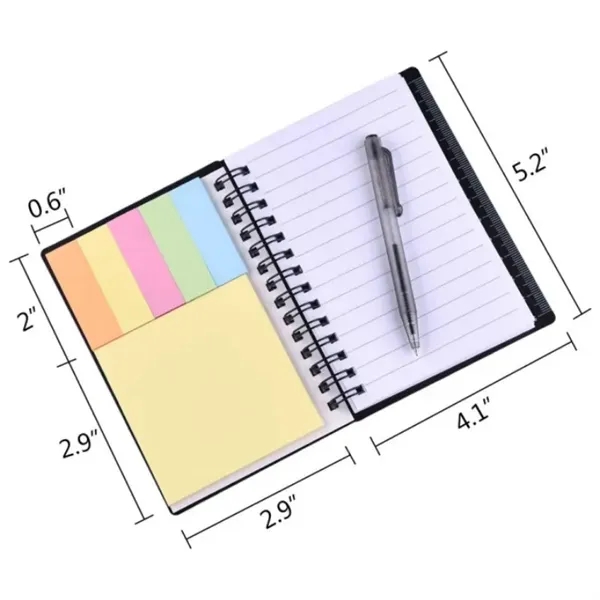 Pocket Spiral Ruler Notebook With Sticky Notes & Pen - Pocket Spiral Ruler Notebook With Sticky Notes & Pen - Image 2 of 4