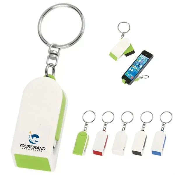2-In-1 Practical Screen Cleaner and Phone Stand Keychain - 2-In-1 Practical Screen Cleaner and Phone Stand Keychain - Image 0 of 3