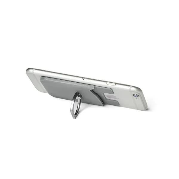 Silicone Card Holder with Metal Ring Phone Stand - Silicone Card Holder with Metal Ring Phone Stand - Image 4 of 19