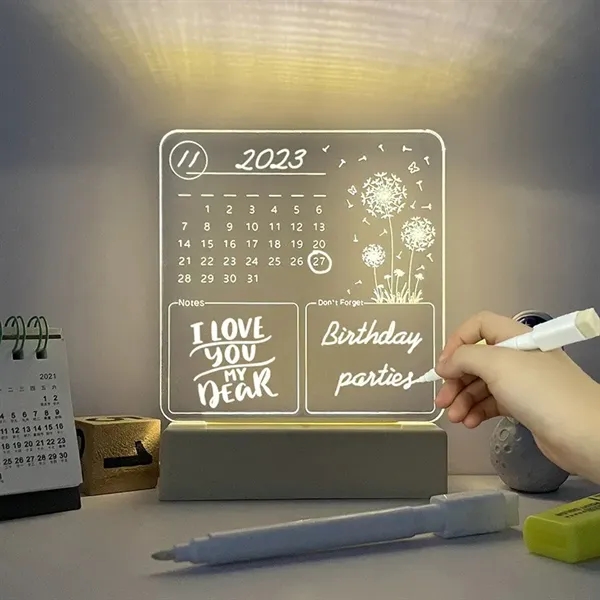 Transparent Acrylic Night Light, Calendar, Desk Gift - Transparent Acrylic Night Light, Calendar, Desk Gift - Image 0 of 3