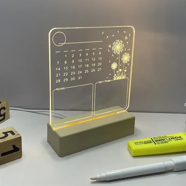 Transparent Acrylic Night Light, Calendar, Desk Gift - Transparent Acrylic Night Light, Calendar, Desk Gift - Image 1 of 3